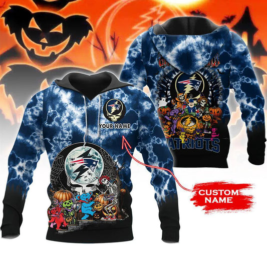 New England Patriots Halloween Custom 3D Hoodie NA224