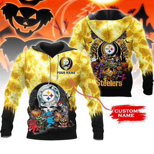 Pittsburgh Steelers Halloween Custom 3D Hoodie NA229