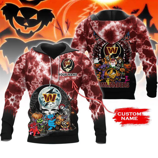 Washington Commanders Halloween Custom 3D Hoodie NA234