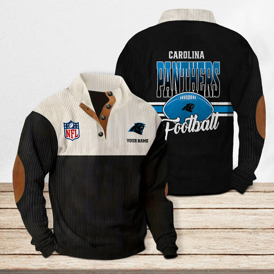 Carolina Panthers Colorful Stand Collar Sweatshirt New Collection AZTACSSW000003
