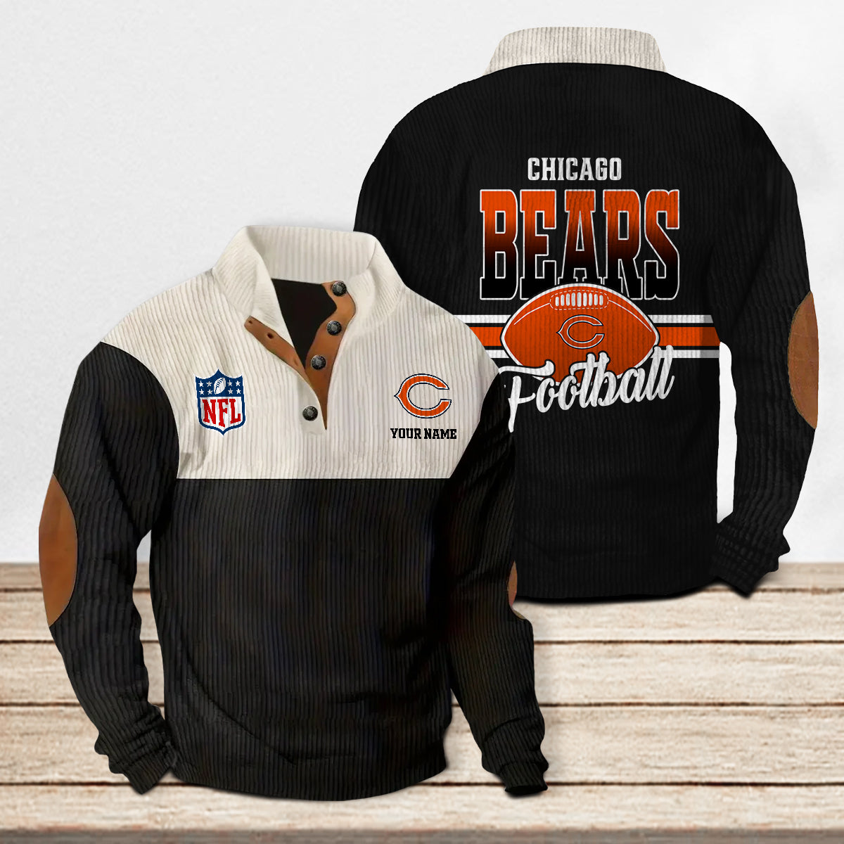 Chicago Bears Colorful Stand Collar Sweatshirt New Collection AZTACSSW000004