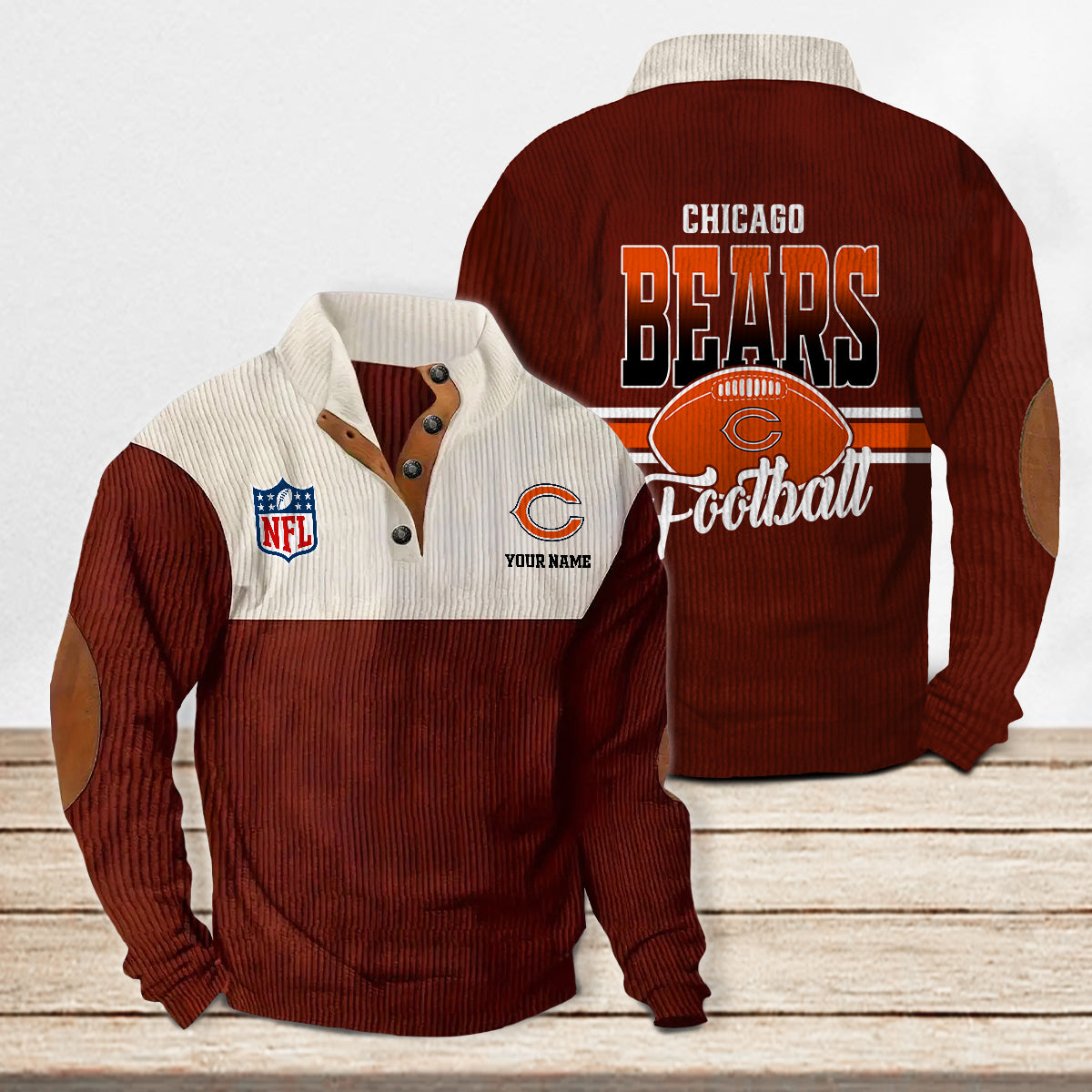 Chicago Bears Colorful Stand Collar Sweatshirt New Collection AZTACSSW000004
