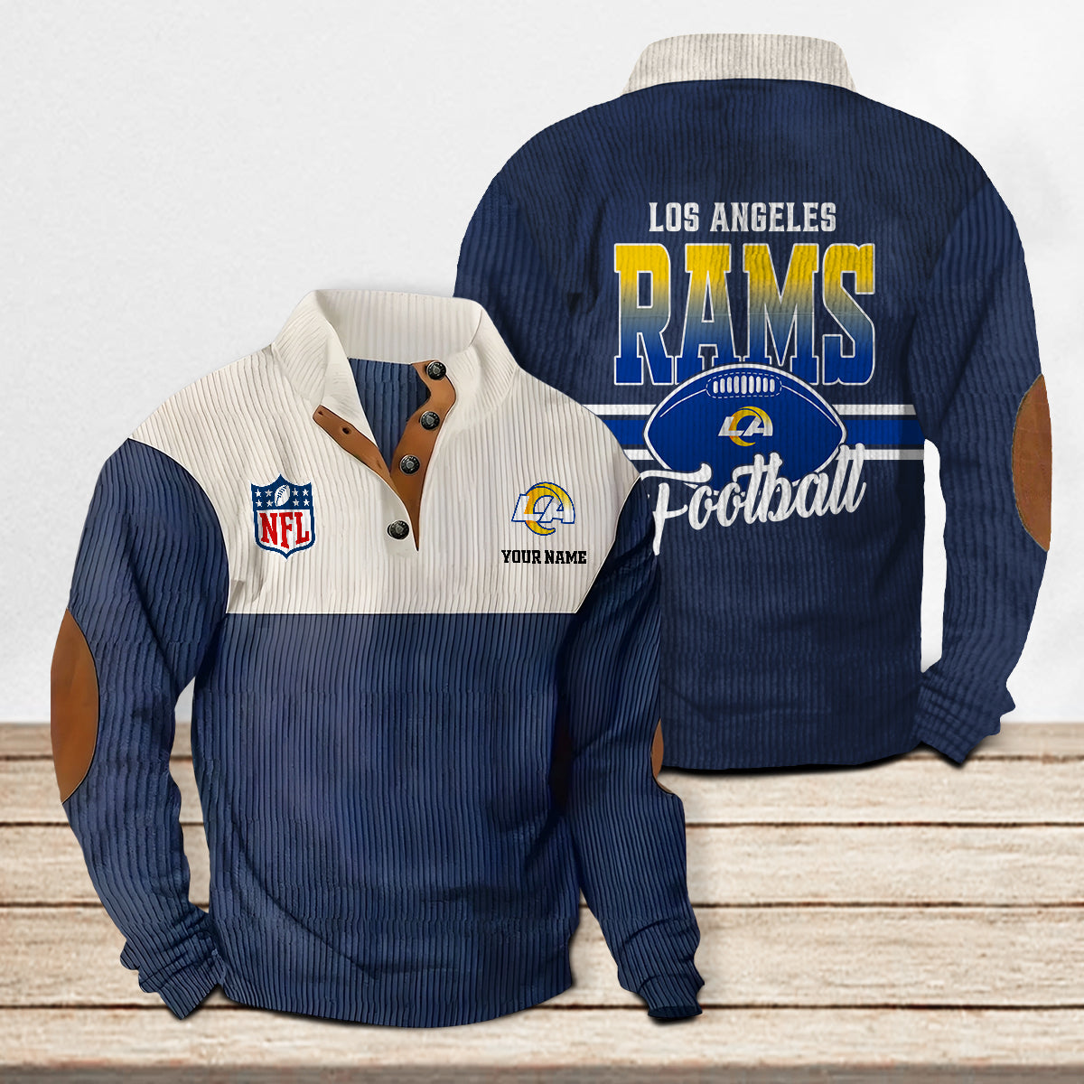 Los Angeles Rams Colorful Stand Collar Sweatshirt New Collection AZTACSSW000008