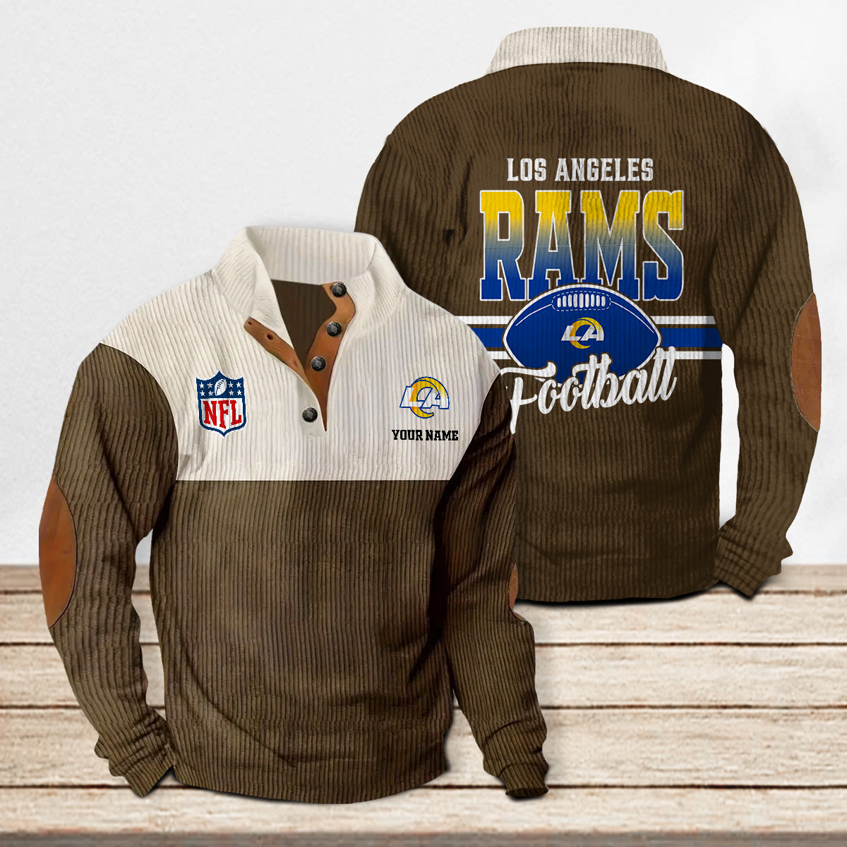 Los Angeles Rams Colorful Stand Collar Sweatshirt New Collection AZTACSSW000008