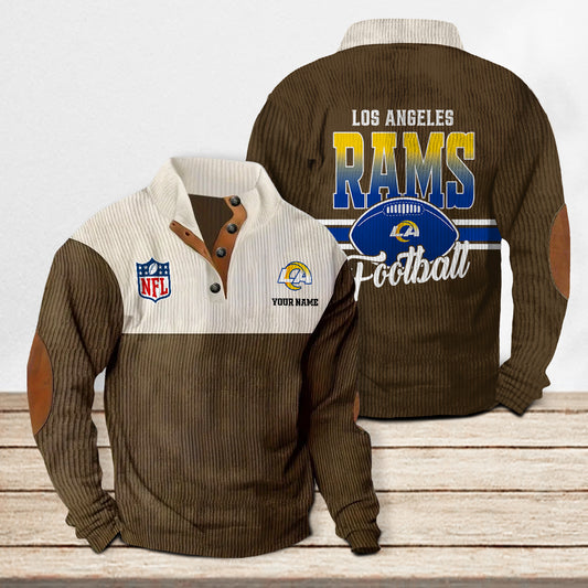 Los Angeles Rams Colorful Stand Collar Sweatshirt New Collection AZTACSSW000008