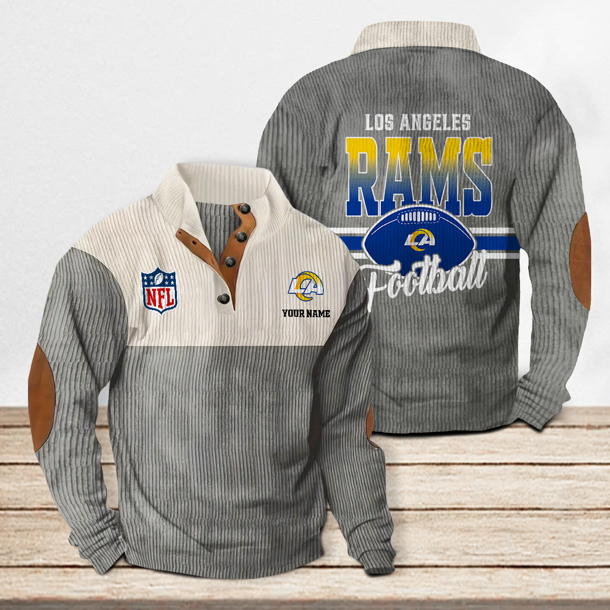 Los Angeles Rams Colorful Stand Collar Sweatshirt New Collection AZTACSSW000008