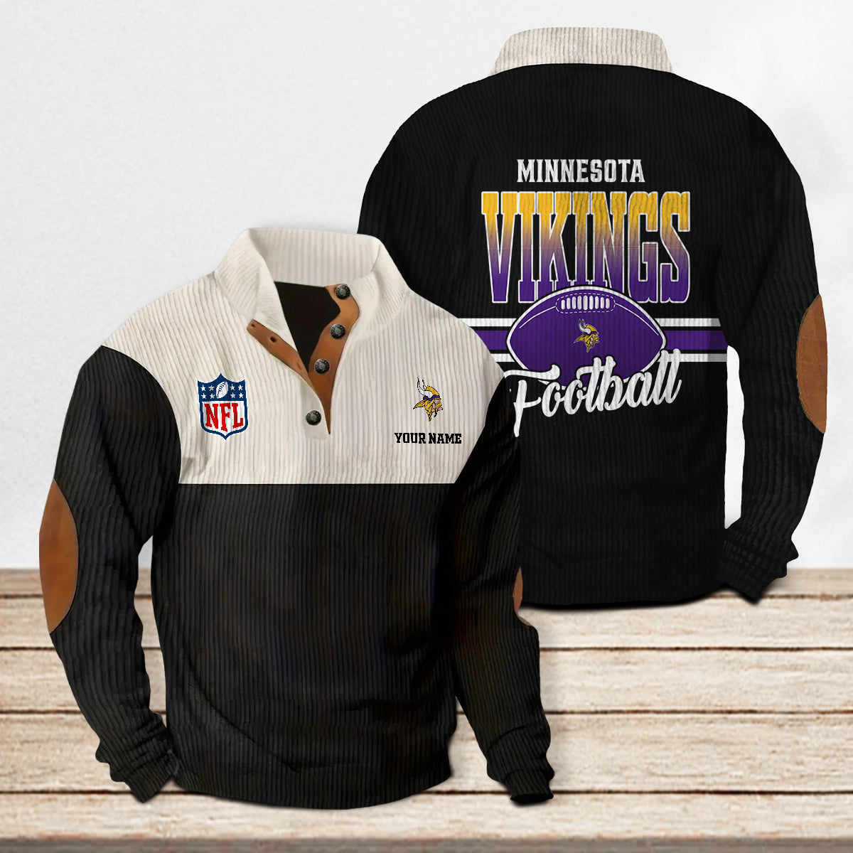 Minnesota Vikings Colorful Stand Collar Sweatshirt New Collection AZTACSSW000009