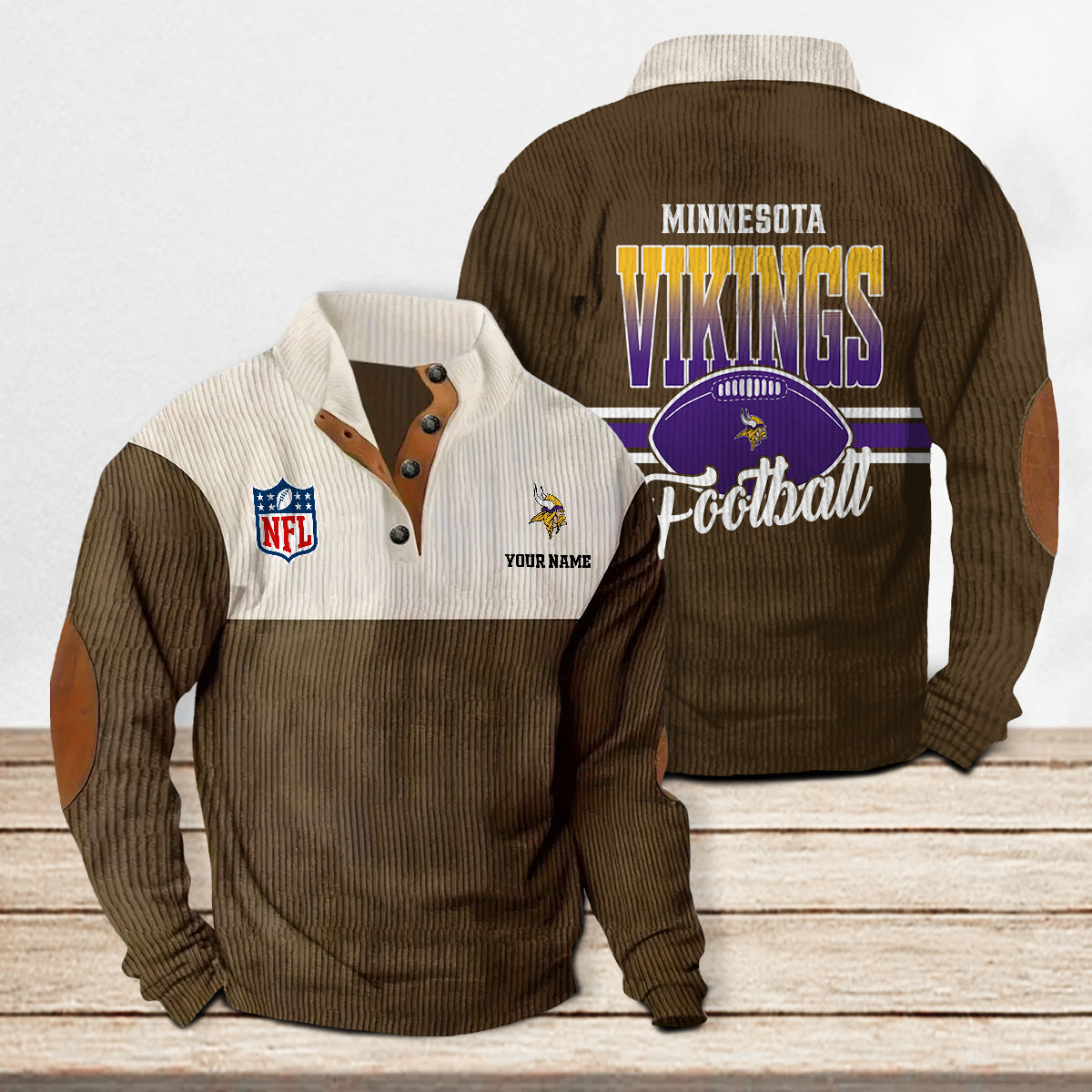 Minnesota Vikings Colorful Stand Collar Sweatshirt New Collection AZTACSSW000009