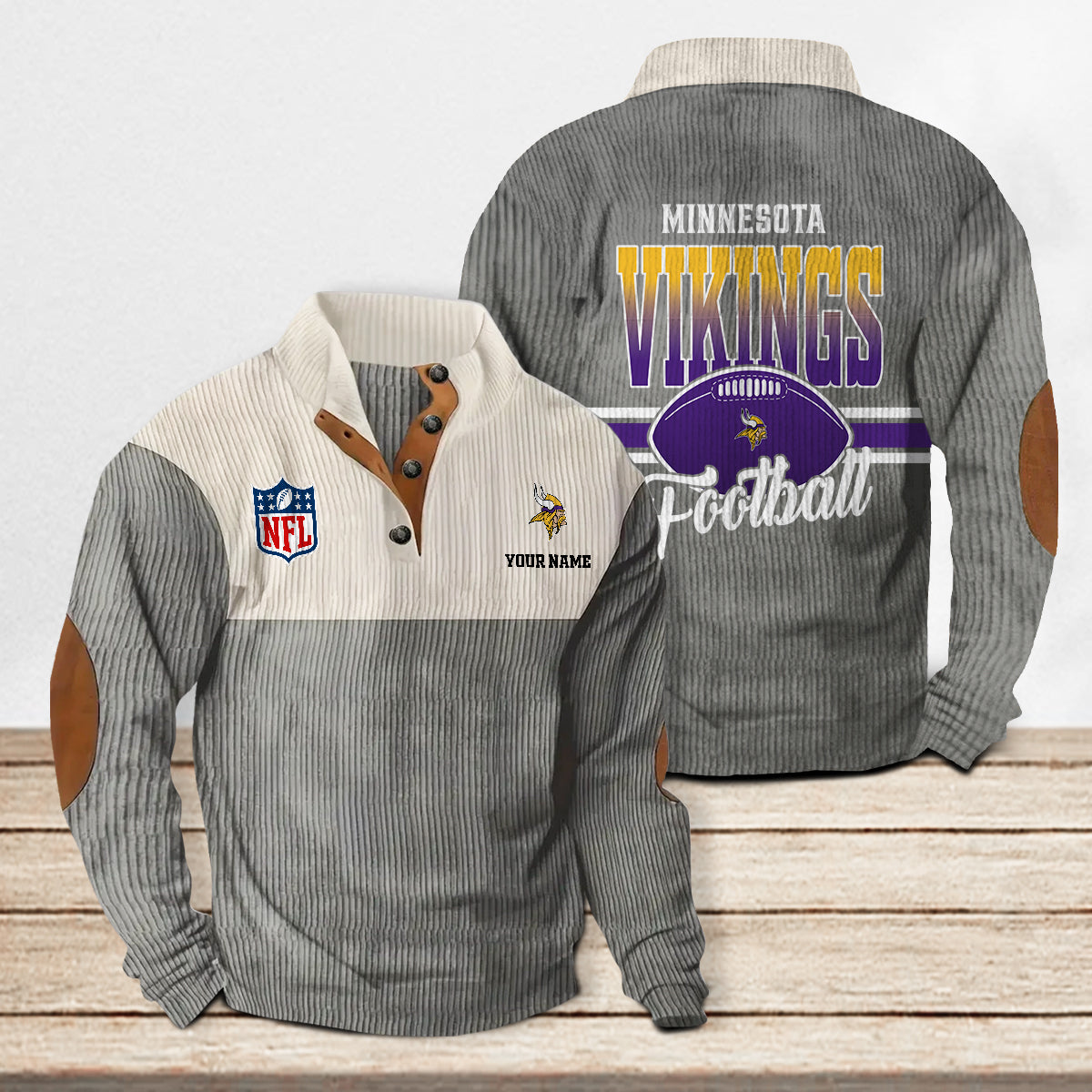 Minnesota Vikings Colorful Stand Collar Sweatshirt New Collection AZTACSSW000009