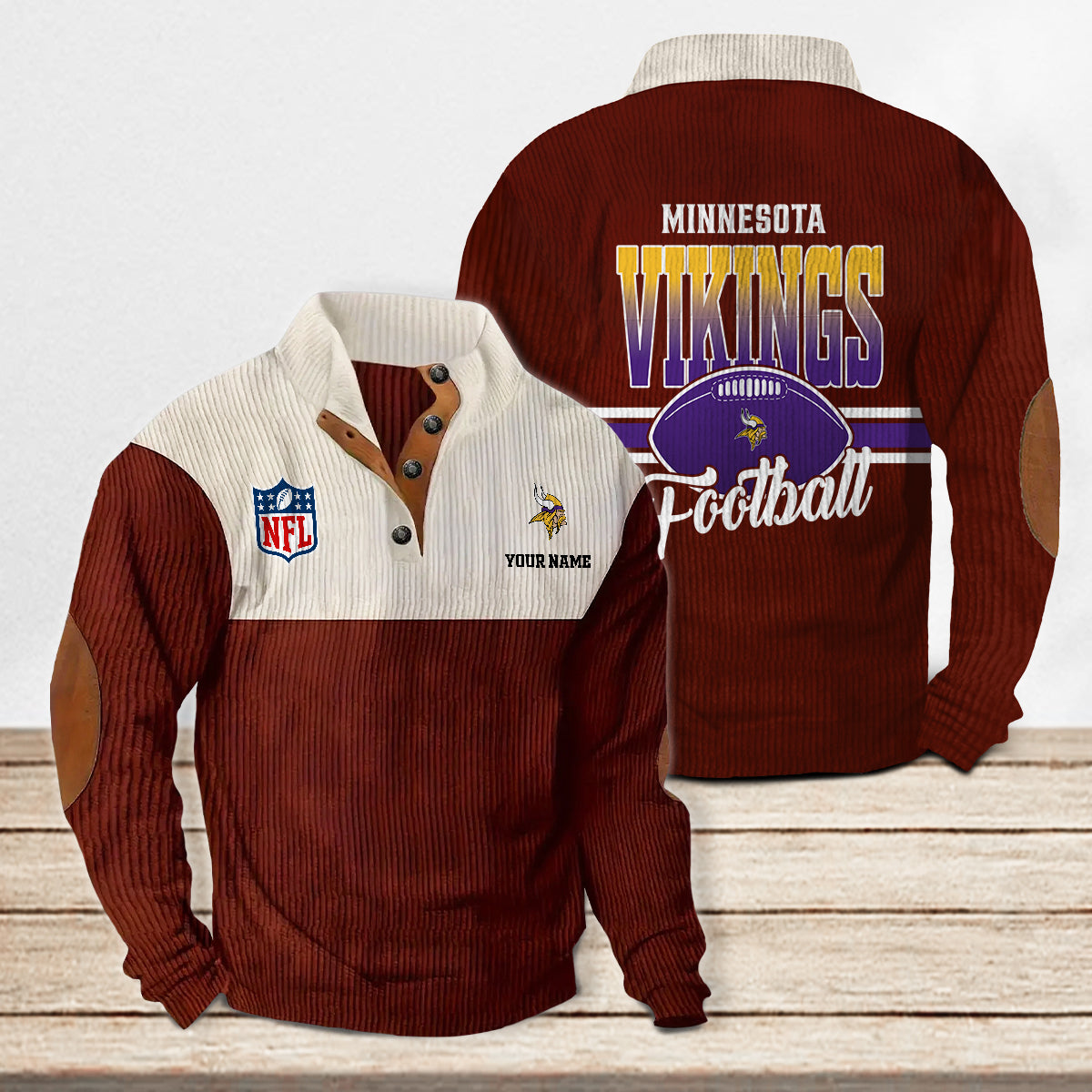 Minnesota Vikings Colorful Stand Collar Sweatshirt New Collection AZTACSSW000009