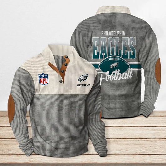 Philadelphia Eagles Colorful Stand Collar Sweatshirt New Collection AZTACSSW000012