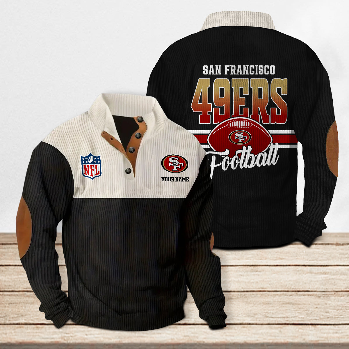 San Francisco 49ers Colorful Stand Collar Sweatshirt New Collection AZTACSSW000013