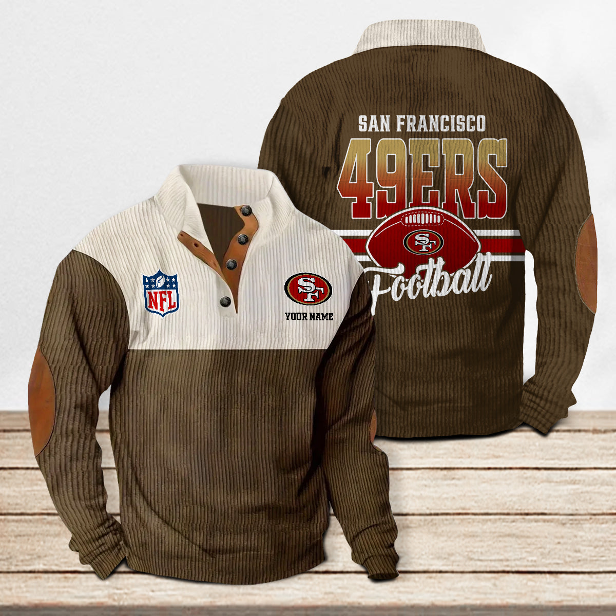San Francisco 49ers Colorful Stand Collar Sweatshirt New Collection AZTACSSW000013