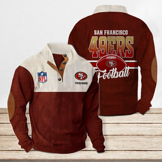 San Francisco 49ers Colorful Stand Collar Sweatshirt New Collection AZTACSSW000013
