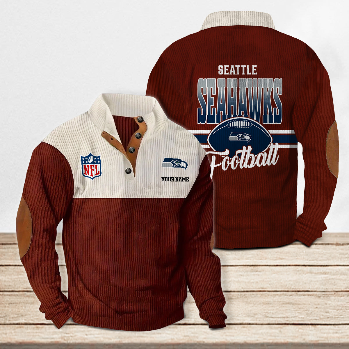 Seattle Seahawks Colorful Stand Collar Sweatshirt New Collection AZTACSSW000014