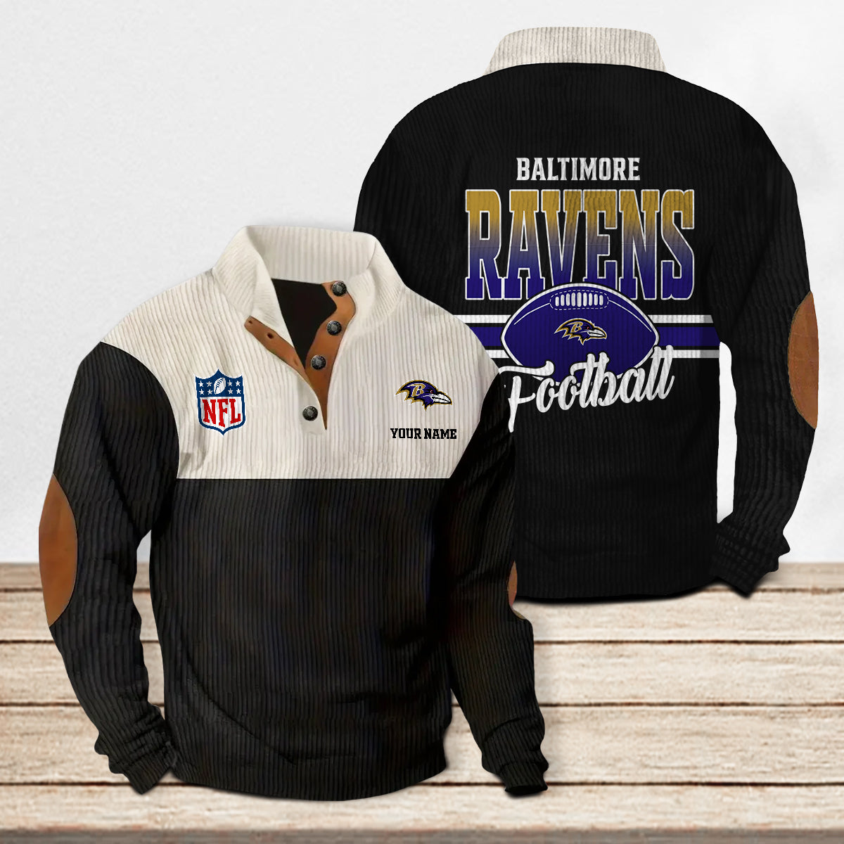 Baltimore Ravens Colorful Stand Collar Sweatshirt New Collection AZTACSSW000017