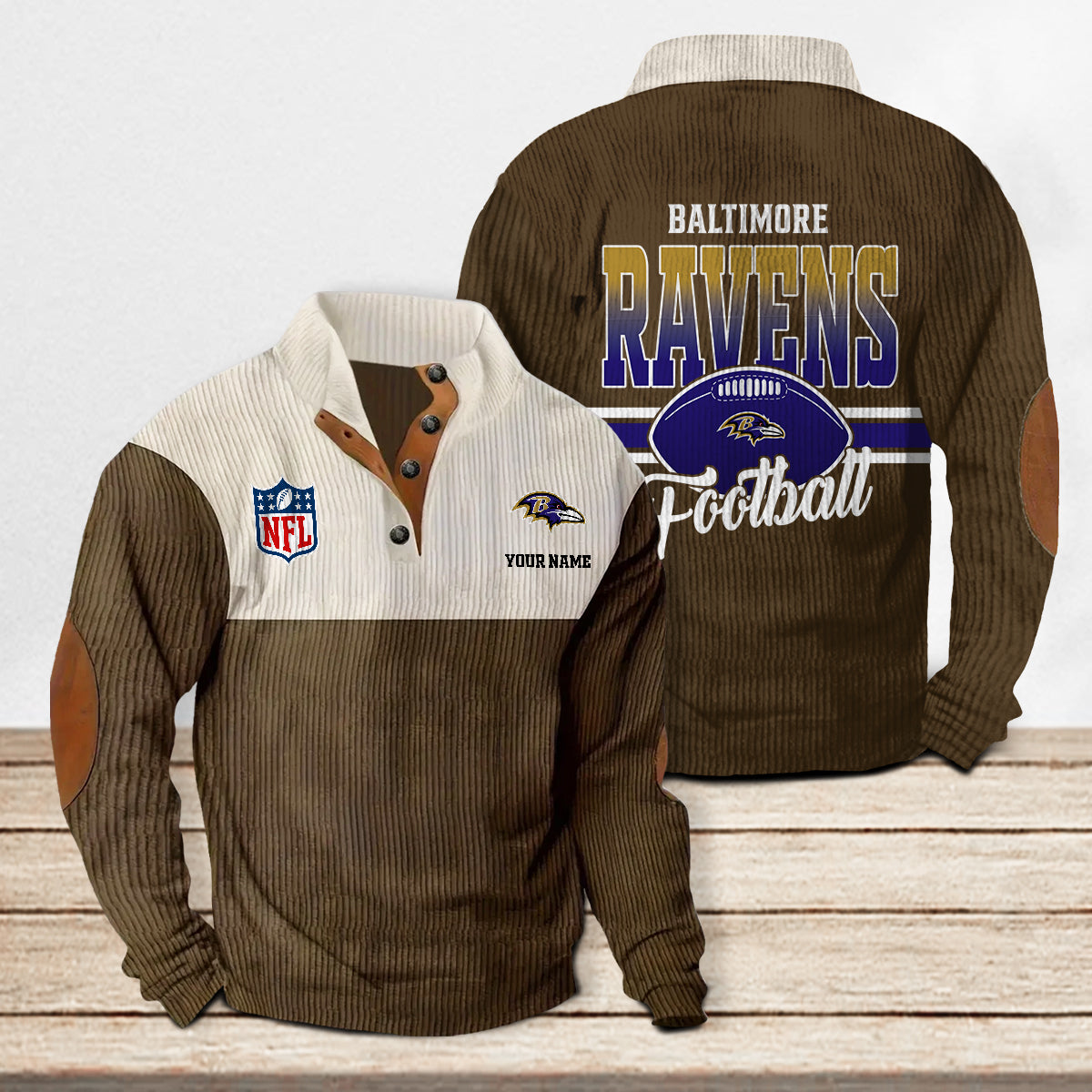 Baltimore Ravens Colorful Stand Collar Sweatshirt New Collection AZTACSSW000017