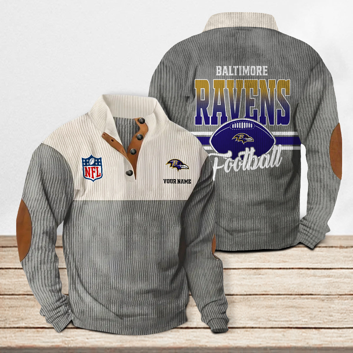 Baltimore Ravens Colorful Stand Collar Sweatshirt New Collection AZTACSSW000017