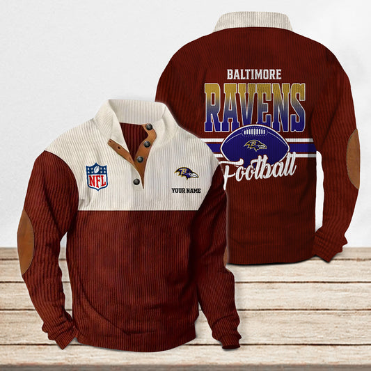 Baltimore Ravens Colorful Stand Collar Sweatshirt New Collection AZTACSSW000017