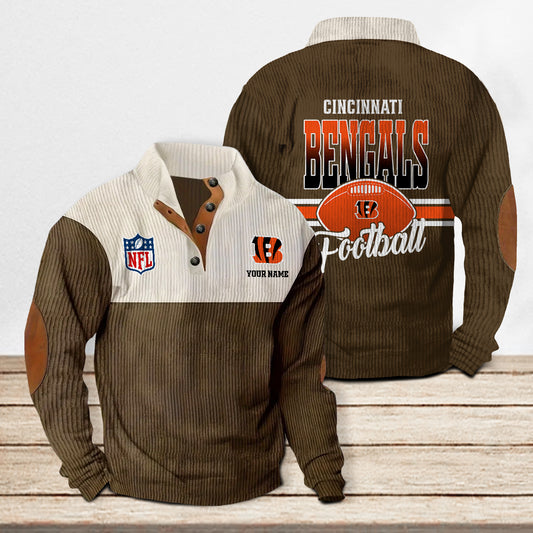 Cincinnati Bengals Colorful Stand Collar Sweatshirt New Collection AZTACSSW000019