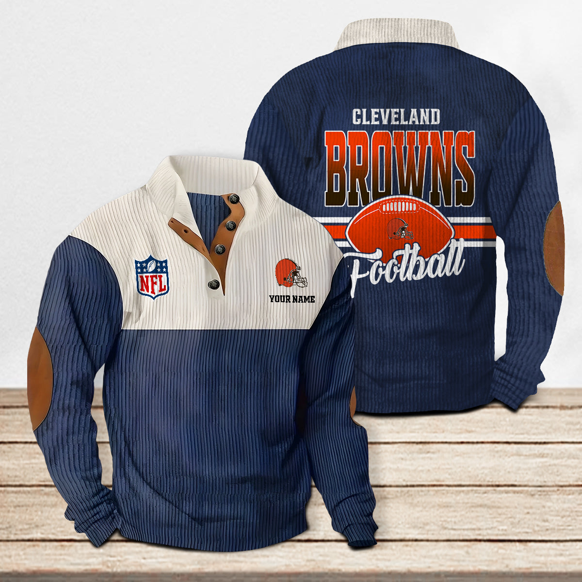 Cleveland Browns Colorful Stand Collar Sweatshirt New Collection AZTACSSW000020