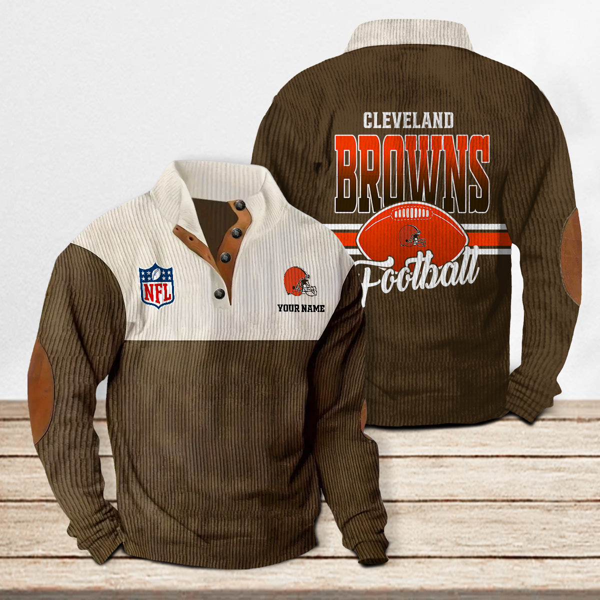 Cleveland Browns Colorful Stand Collar Sweatshirt New Collection AZTACSSW000020