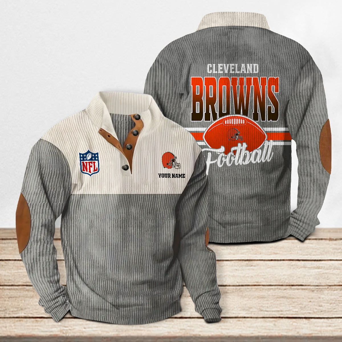 Cleveland Browns Colorful Stand Collar Sweatshirt New Collection AZTACSSW000020