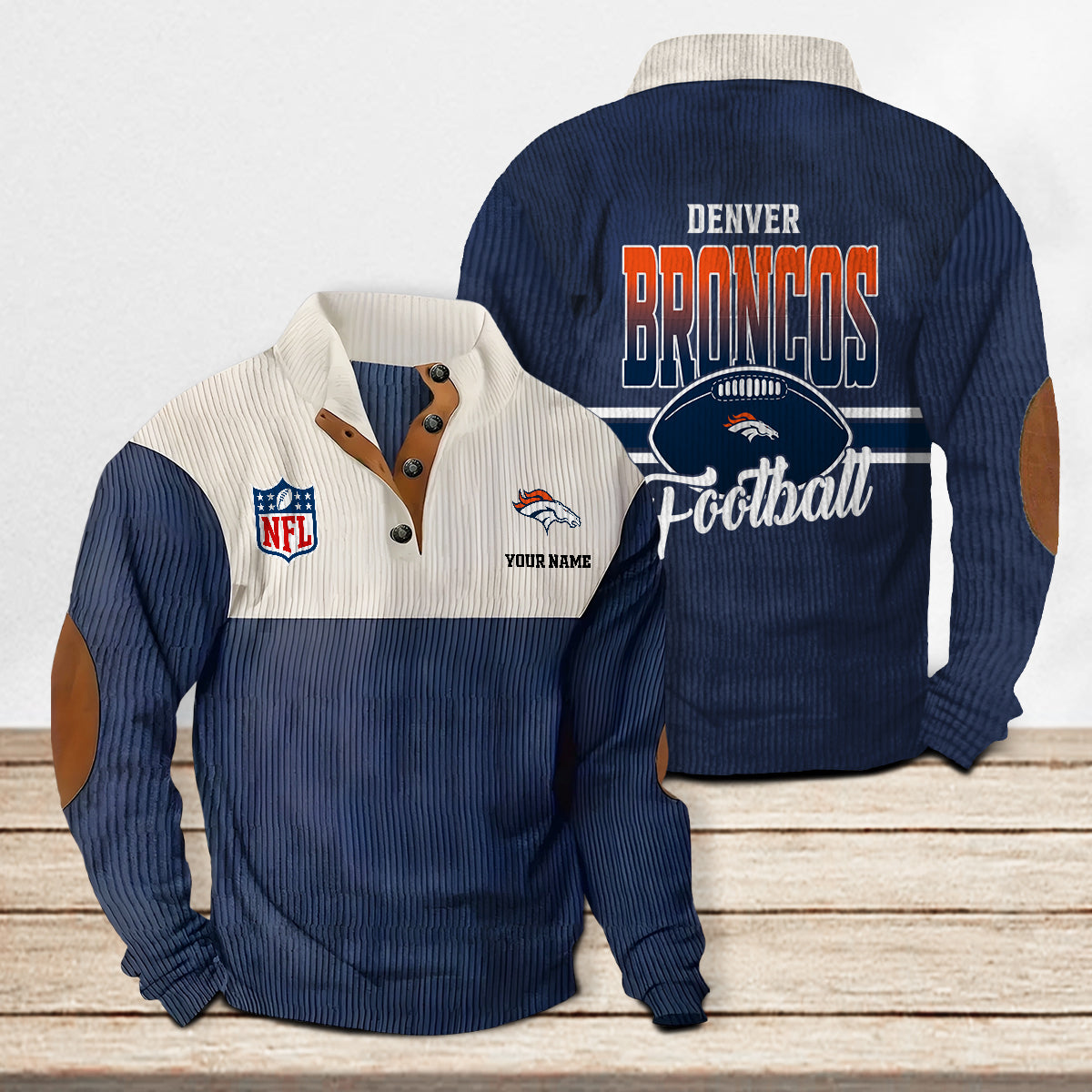 Denver Broncos Colorful Stand Collar Sweatshirt New Collection AZTACSSW000021