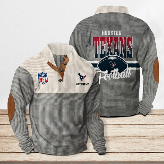 Houston Texans Colorful Stand Collar Sweatshirt New Collection AZTACSSW000022