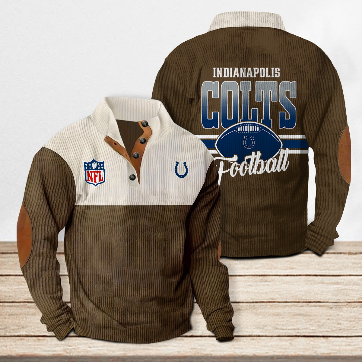 Indianapolis Colts Colorful Stand Collar Sweatshirt New Collection AZTACSSW000023