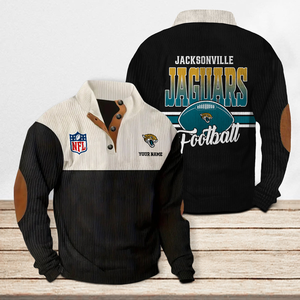 Jacksonville Jaguars Colorful Stand Collar Sweatshirt New Collection AZTACSSW000024