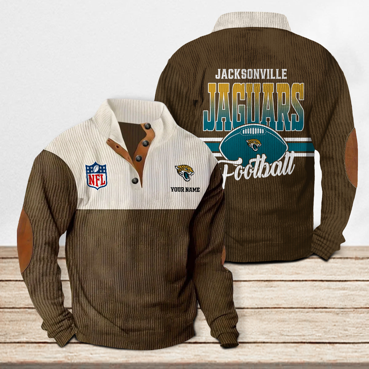 Jacksonville Jaguars Colorful Stand Collar Sweatshirt New Collection AZTACSSW000024