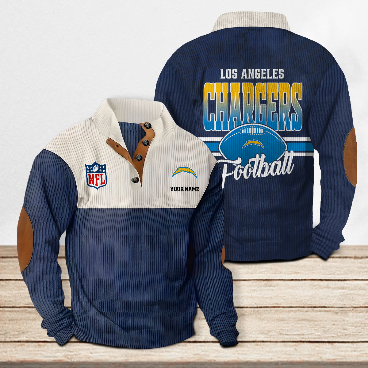 Los Angeles Chargers Colorful Stand Collar Sweatshirt New Collection AZTACSSW000027