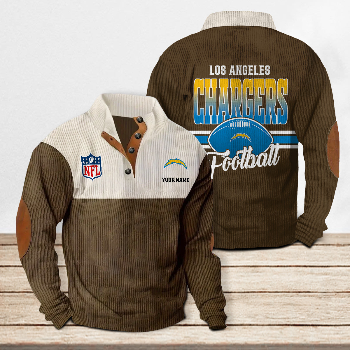 Los Angeles Chargers Colorful Stand Collar Sweatshirt New Collection AZTACSSW000027
