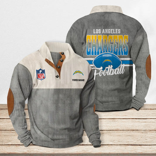 Los Angeles Chargers Colorful Stand Collar Sweatshirt New Collection AZTACSSW000027
