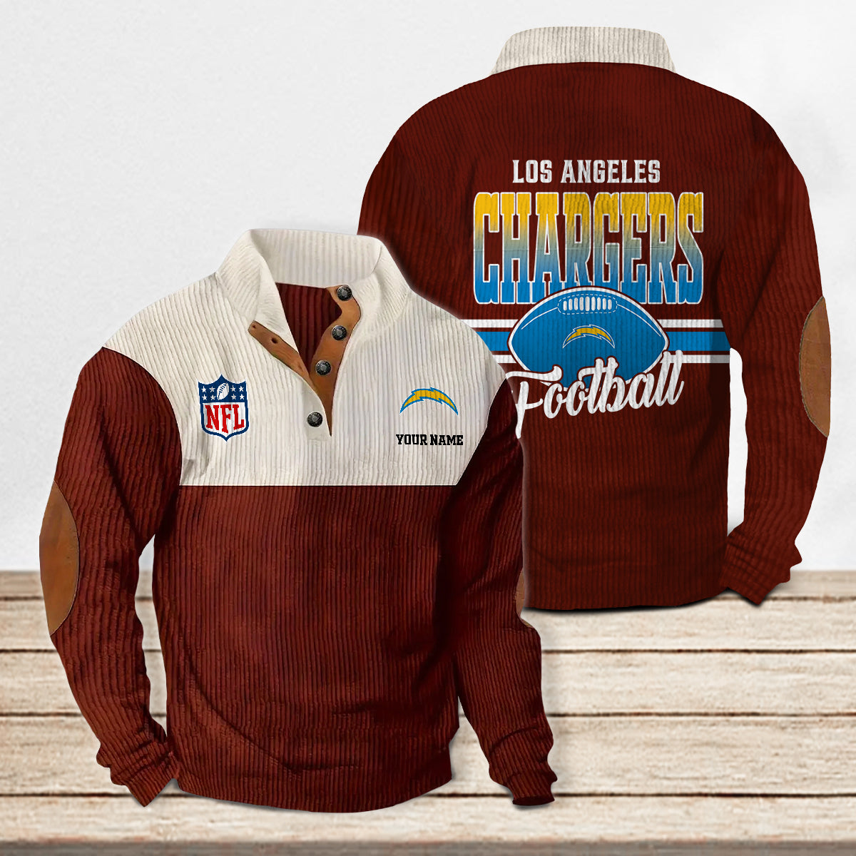 Los Angeles Chargers Colorful Stand Collar Sweatshirt New Collection AZTACSSW000027