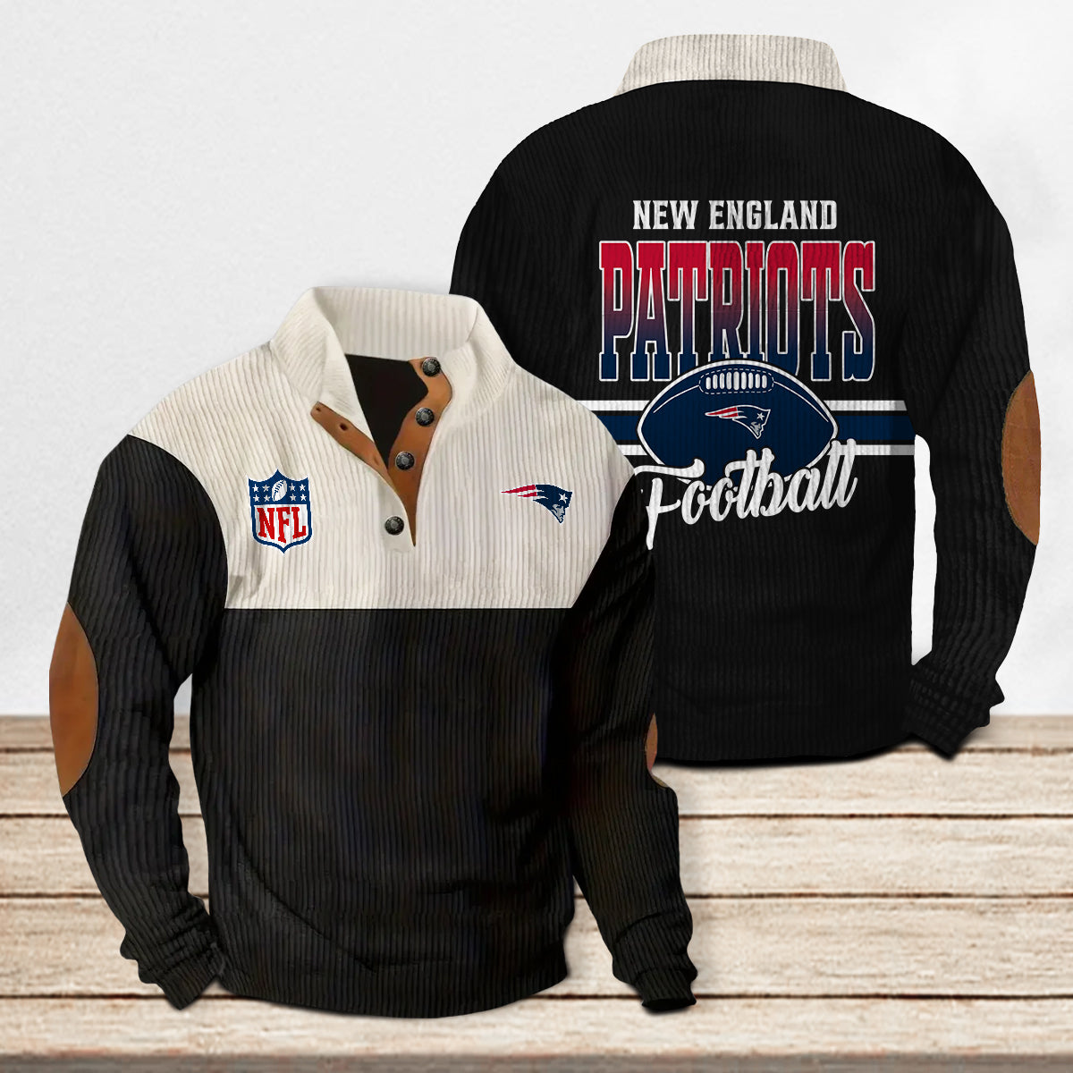 New England Patriots Colorful Stand Collar Sweatshirt New Collection AZTACSSW000029