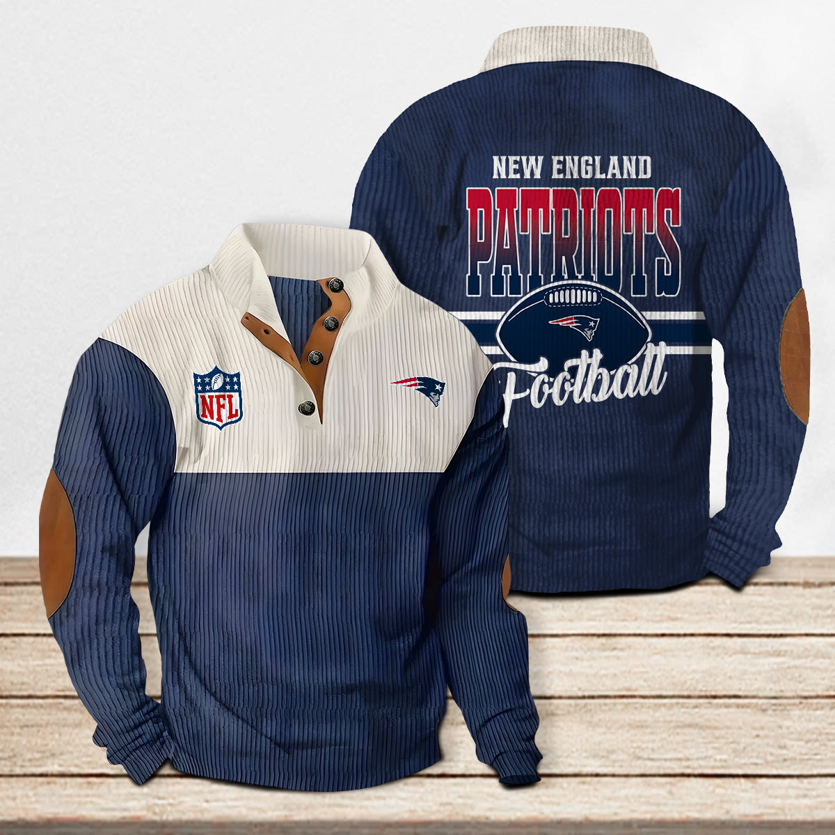New England Patriots Colorful Stand Collar Sweatshirt New Collection AZTACSSW000029