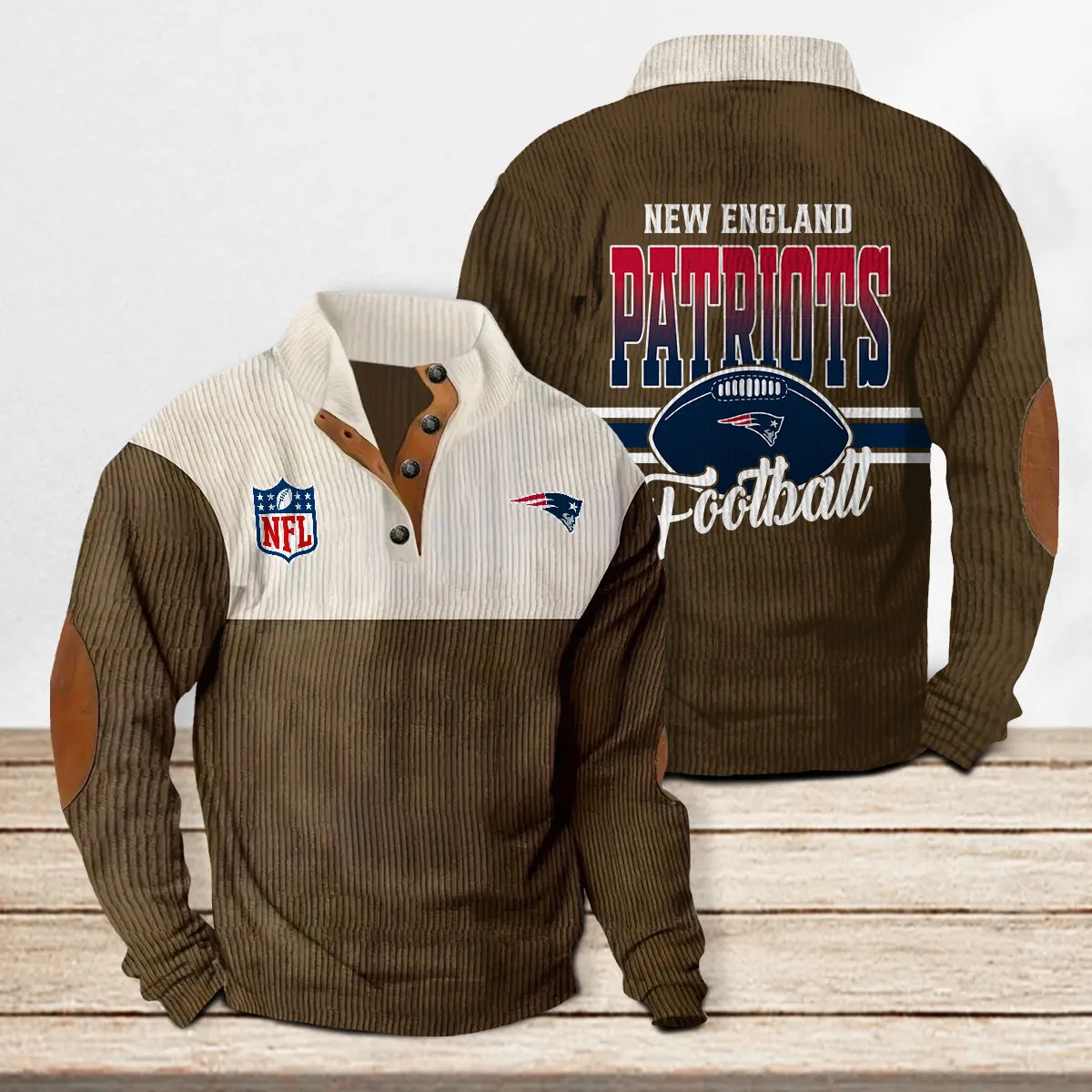 New England Patriots Colorful Stand Collar Sweatshirt New Collection AZTACSSW000029