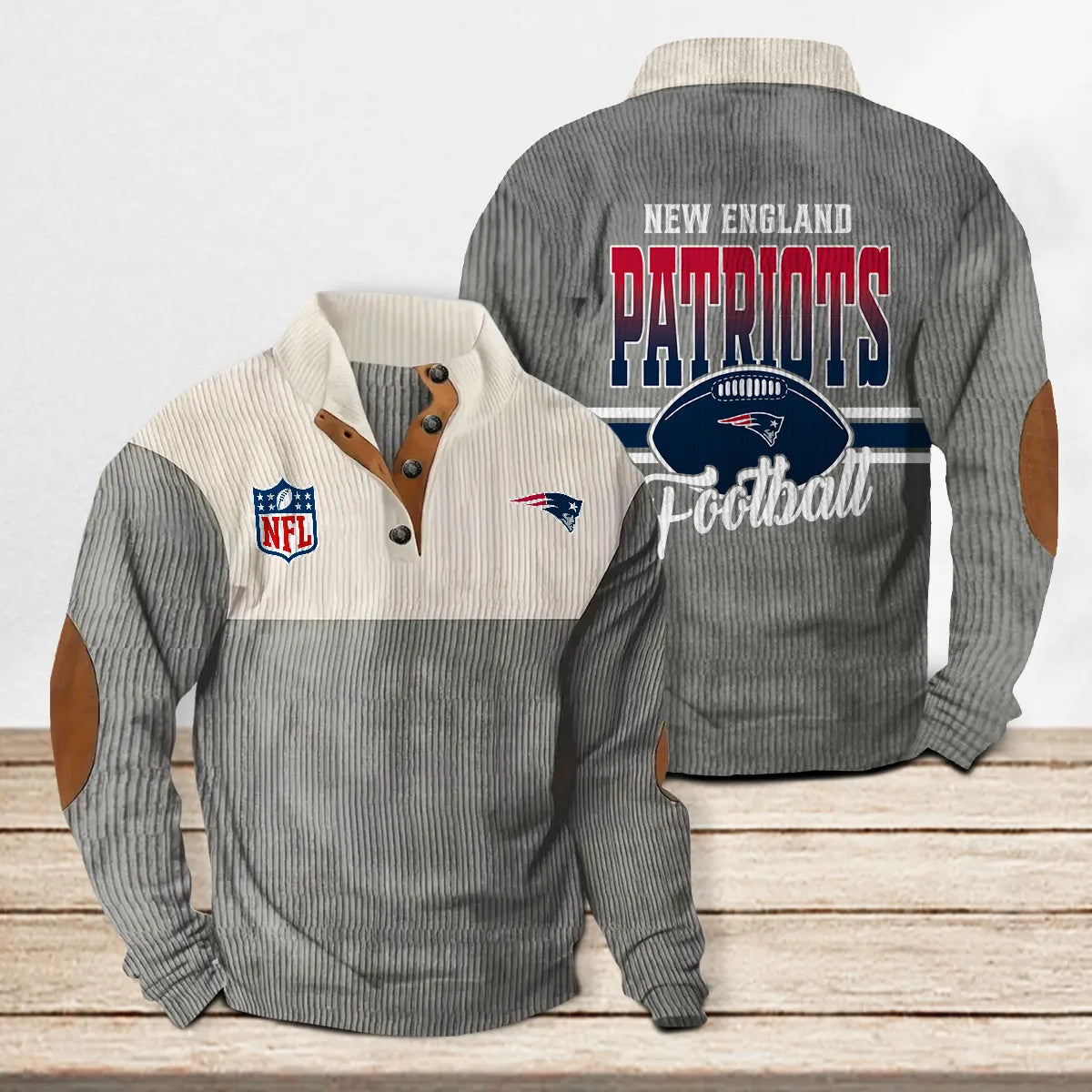 New England Patriots Colorful Stand Collar Sweatshirt New Collection AZTACSSW000029