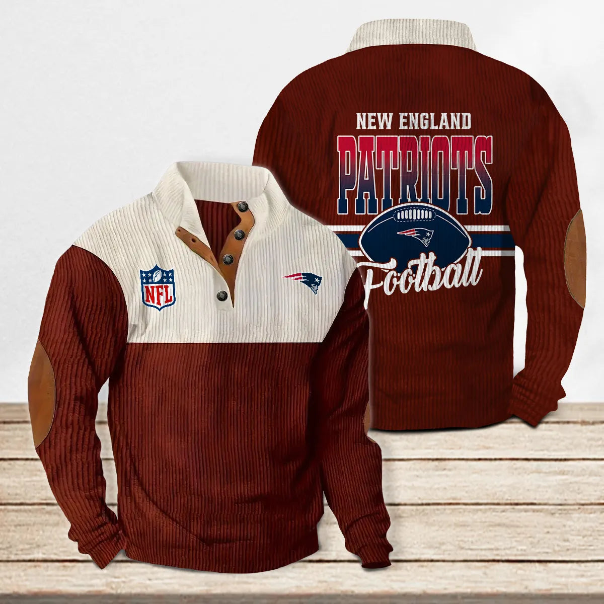 New England Patriots Colorful Stand Collar Sweatshirt New Collection AZTACSSW000029