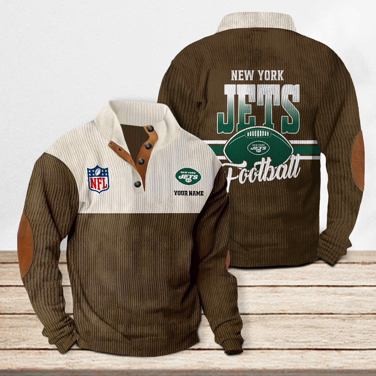 New York Jets Colorful Stand Collar Sweatshirt New Collection AZTACSSW000030