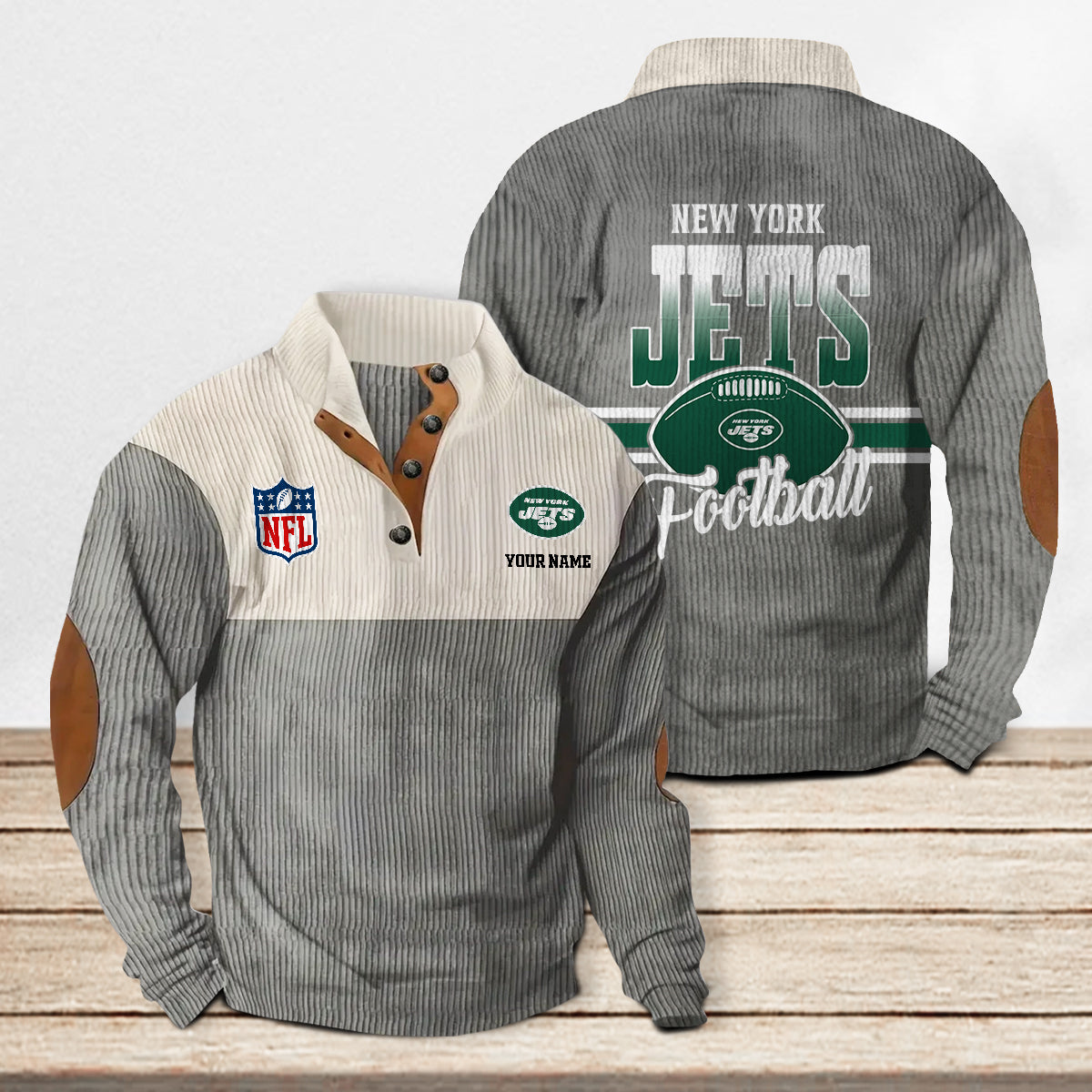 New York Jets Colorful Stand Collar Sweatshirt New Collection AZTACSSW000030