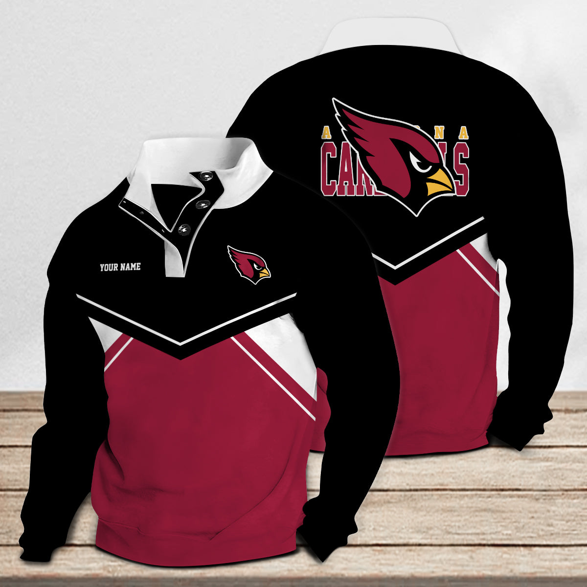Arizona Cardinals Casual Colorful Stand Collar Sweatshirt New Collection AZTASCSW000001