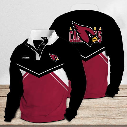 Arizona Cardinals Casual Colorful Stand Collar Sweatshirt New Collection AZTASCSW000001