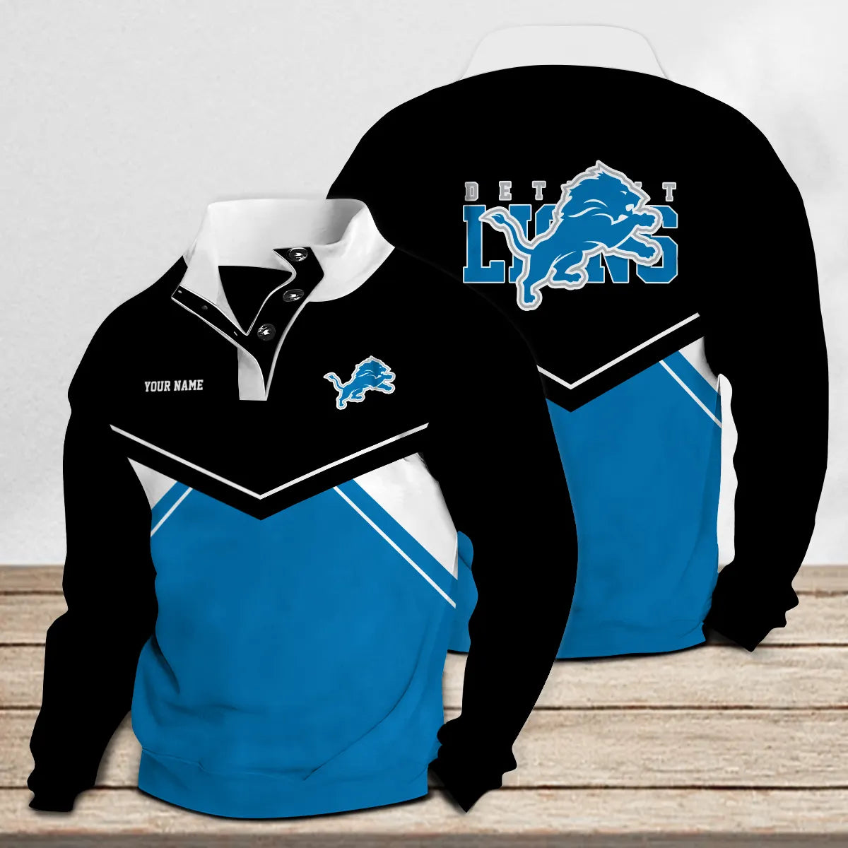 Detroit Lions Casual Colorful Stand Collar Sweatshirt New Collection AZTASCSW000006