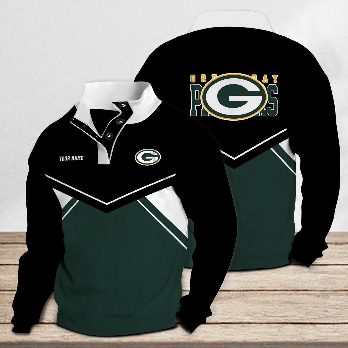 Green Bay Packers Casual Colorful Stand Collar Sweatshirt New Collection AZTASCSW000007