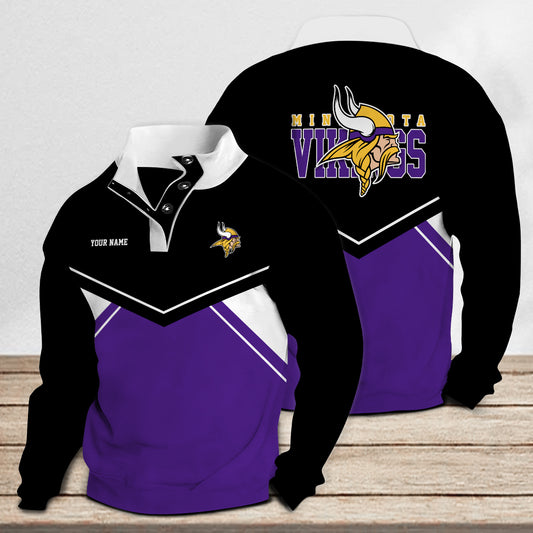 Minnesota Vikings Casual Colorful Stand Collar Sweatshirt New Collection AZTASCSW000009