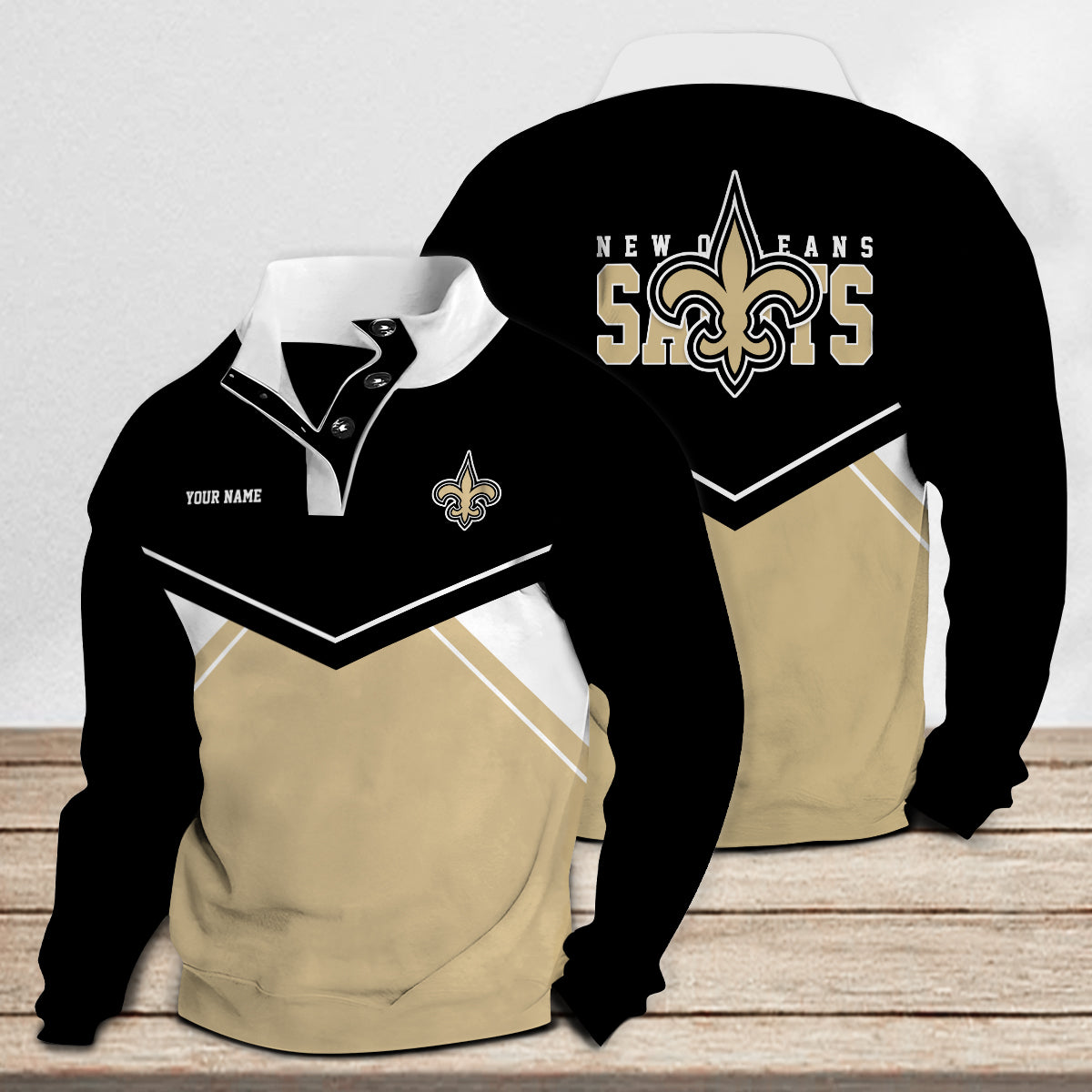 New Orleans Saints Casual Colorful Stand Collar Sweatshirt New Collection AZTASCSW000010