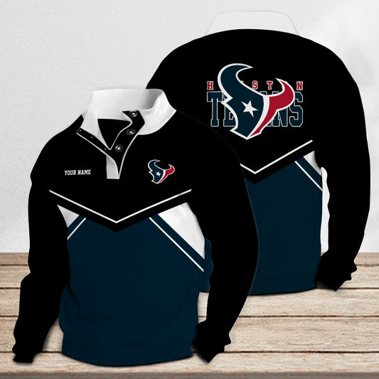 Houston Texans Casual Colorful Stand Collar Sweatshirt New Collection AZTASCSW000022